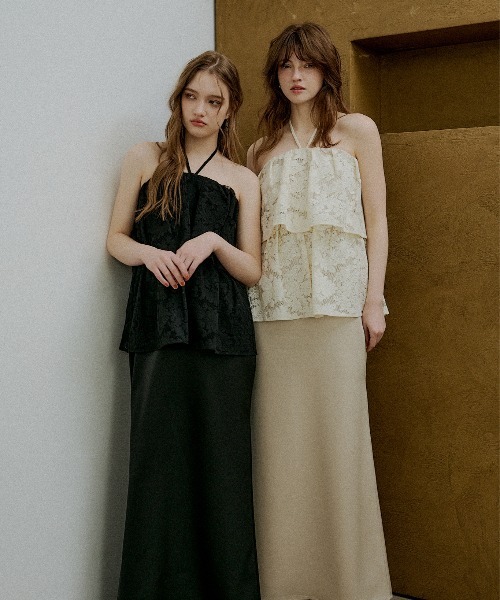 LE'RURE(リルアー)の「Tiered frill lace onepiece(ワンピース・レディース・ブラック/ベージュ・SMALL/MEDIUM/TALL)」の19枚目の写真