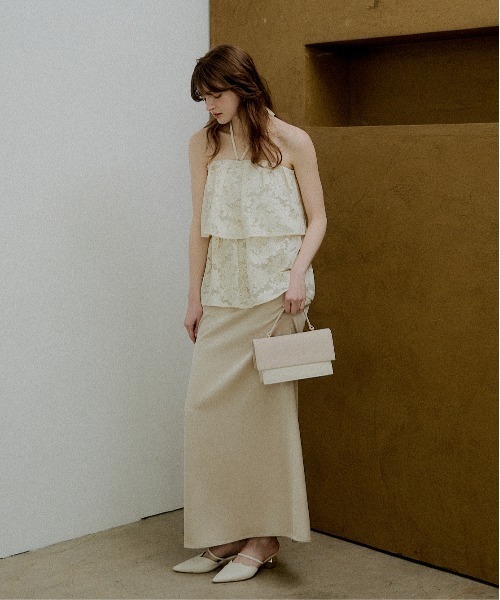 LE'RURE(リルアー)の「Tiered frill lace onepiece(ワンピース・レディース・ブラック/ベージュ・SMALL/MEDIUM/TALL)」の20枚目の写真