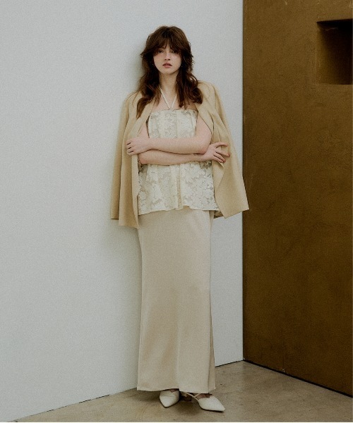 LE'RURE(リルアー)の「Tiered frill lace onepiece(ワンピース・レディース・ブラック/ベージュ・SMALL/MEDIUM/TALL)」の15枚目の写真