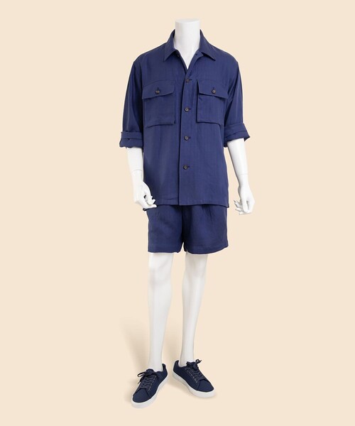BROOKS BROTHERS(ブルックスブラザーズ)の「リヨセル/リネン ヘリンボーン ショーツ(その他パンツ・メンズ・ネイビー/ベージュ・MEDIUM/SMALL/LARGE)」の8枚目の写真