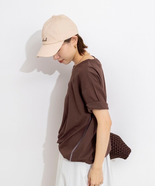 Rie Miller（リエミラー）の「ウォッシャブルドローストTシャツ（Tシャツ/カットソー・レディース・ブラック/ホワイト/ブラウン・38）」の22枚目の写真