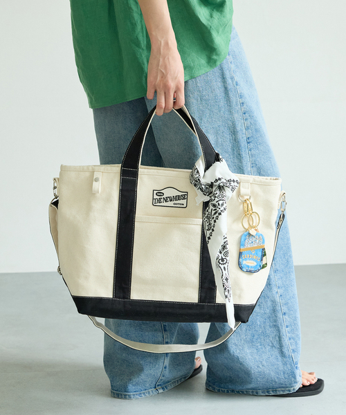 journal standard L'essage(ジャーナルスタンダードレサージュ)の「別注【THE NEWHOUSE/ザ ニューハウス】LEON TOTE トートバッグ(トートバッグ・レディース・ブラック・FREE)」の1枚目の写真