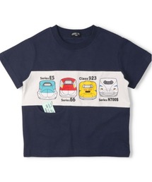 hungry heart（ハングリーハート）の「新幹線電車プリント切符付半袖Tシャツ（Tシャツ/カットソー）」