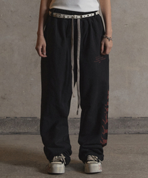 Gotter Gallery（ゴッターギャラリー）の「SIDE LOGO CROSS SWEAT PANTS_BLACK（スウェットパンツ）」