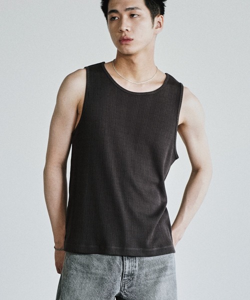 CLEAN RANDOM RIB TANK TOP（タンクトップ）｜WYM LIDNM（ウィム バイ