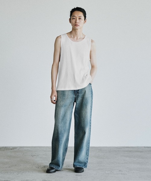 WYM LIDNM(ウィム バイ リドム)の「CLEAN RANDOM RIB TANK TOP(タンクトップ・メンズ・ブラック系/チャコール/オフホワイト/グレー系・S/XL/L/M)」の7枚目の写真