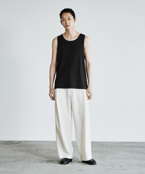 WYM LIDNM(ウィム バイ リドム)の「CLEAN RANDOM RIB TANK TOP(タンクトップ・メンズ・ブラック系/チャコール/オフホワイト/グレー系・S/XL/L/M)」の10枚目の写真