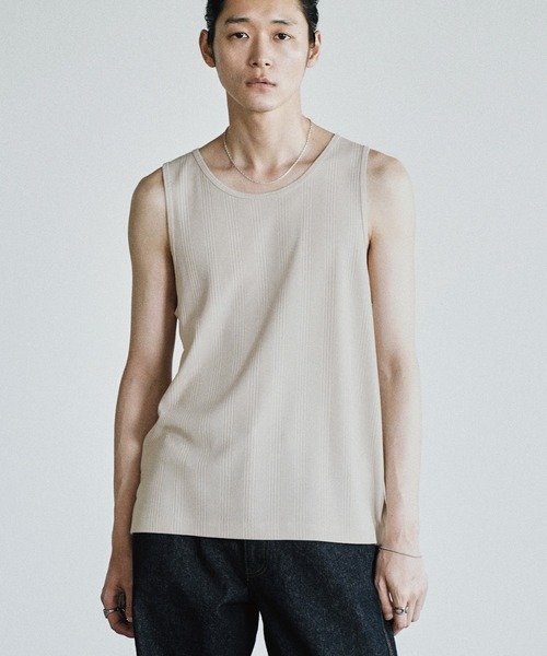 WYM LIDNM(ウィム バイ リドム)の「CLEAN RANDOM RIB TANK TOP(タンクトップ・メンズ・ブラック系/チャコール/オフホワイト/グレー系・S/XL/L/M)」の15枚目の写真