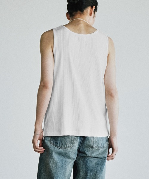 WYM LIDNM(ウィム バイ リドム)の「CLEAN RANDOM RIB TANK TOP(タンクトップ・メンズ・ブラック系/チャコール/オフホワイト/グレー系・S/XL/L/M)」の17枚目の写真