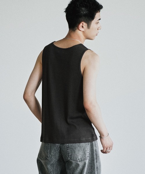WYM LIDNM(ウィム バイ リドム)の「CLEAN RANDOM RIB TANK TOP(タンクトップ・メンズ・ブラック系/チャコール/オフホワイト/グレー系・S/XL/L/M)」の21枚目の写真