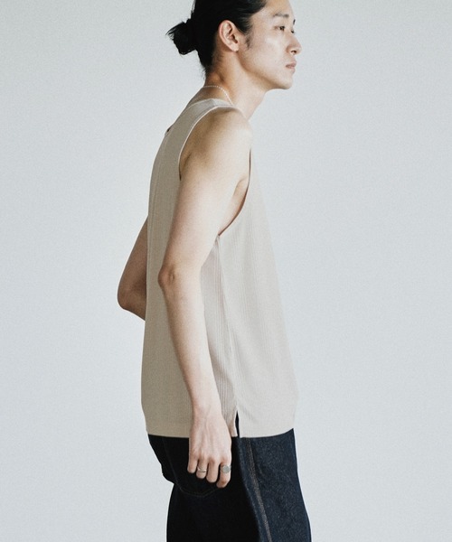 WYM LIDNM(ウィム バイ リドム)の「CLEAN RANDOM RIB TANK TOP(タンクトップ・メンズ・ブラック系/チャコール/オフホワイト/グレー系・S/XL/L/M)」の22枚目の写真