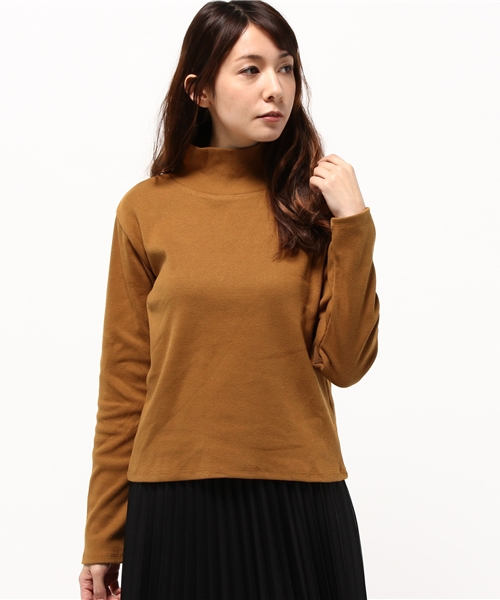 OUTLET(アウトレット)の「【mystic】リブタートルネックプルオーバー(Tシャツ/カットソー・レディース・オフホワイト/チャコールグレー/ブラック/キャメル・FREE)」の4枚目の写真