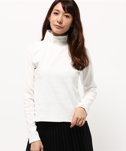 OUTLET(アウトレット)の「【mystic】リブタートルネックプルオーバー(Tシャツ/カットソー・レディース・オフホワイト/チャコールグレー/ブラック/キャメル・FREE)」の1枚目の写真