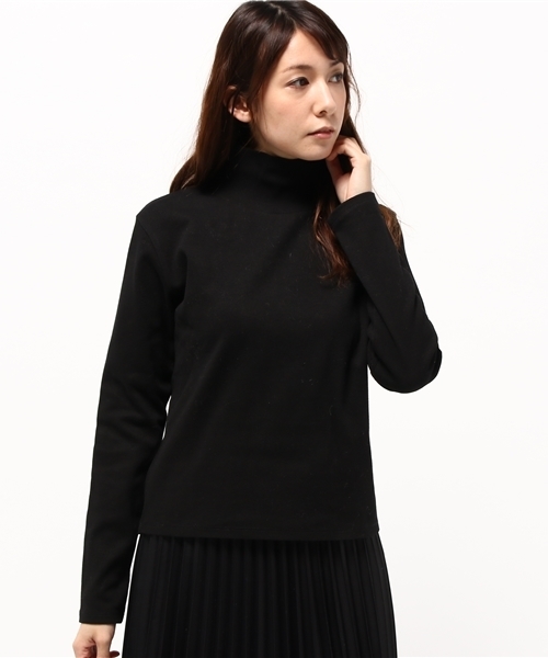 OUTLET(アウトレット)の「【mystic】リブタートルネックプルオーバー(Tシャツ/カットソー・レディース・オフホワイト/チャコールグレー/ブラック/キャメル・FREE)」の2枚目の写真