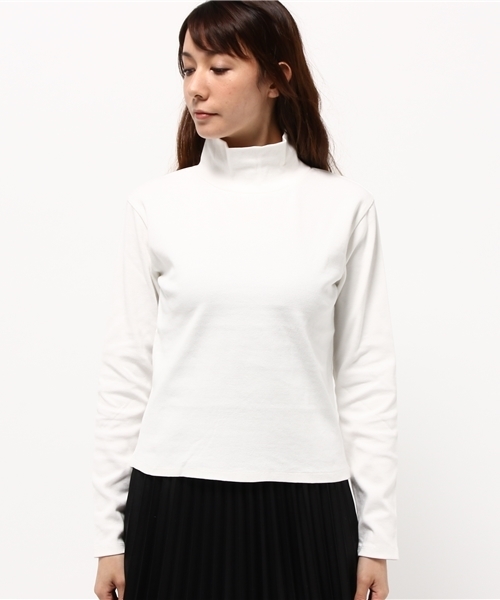 OUTLET(アウトレット)の「【mystic】リブタートルネックプルオーバー(Tシャツ/カットソー・レディース・オフホワイト/チャコールグレー/ブラック/キャメル・FREE)」の5枚目の写真
