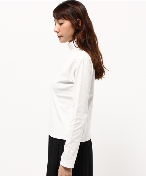 OUTLET(アウトレット)の「【mystic】リブタートルネックプルオーバー(Tシャツ/カットソー・レディース・オフホワイト/チャコールグレー/ブラック/キャメル・FREE)」の6枚目の写真