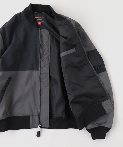 Alpha Industries（アルファインダストリーズ）の「ALPHA INDUSTRIES / アルファ インダストリーズ L-2B RELAXED PATCHWORK F（ミリタリージャケット・メンズ・チャコールグレー/ブラック・X-LARGE/LARGE/MEDIUM）」の5枚目の写真