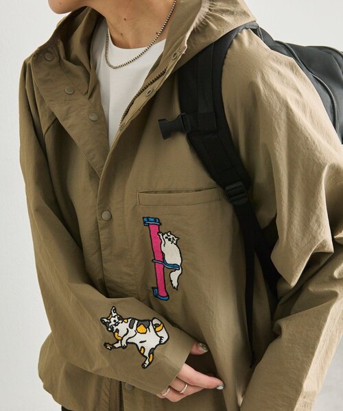 ear PAPILLONNER(イアパピヨネ)の「【KEN NAKAYAMA×ear】コラボ ウインドブレーカー(その他アウター・レディース・ブラック/ベージュ・FREE)」の2枚目の写真