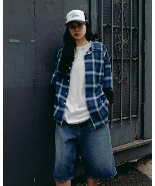 KEBOZ（ケボズ）の「OMBRE CHECK S/S SHIRT（シャツ/ブラウス・メンズ・ブルー/ブラック・S/M/L/XL）」の9枚目の写真
