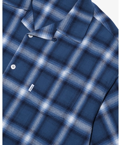 KEBOZ（ケボズ）の「OMBRE CHECK S/S SHIRT（シャツ/ブラウス・メンズ・ブルー/ブラック・S/M/L/XL）」の6枚目の写真