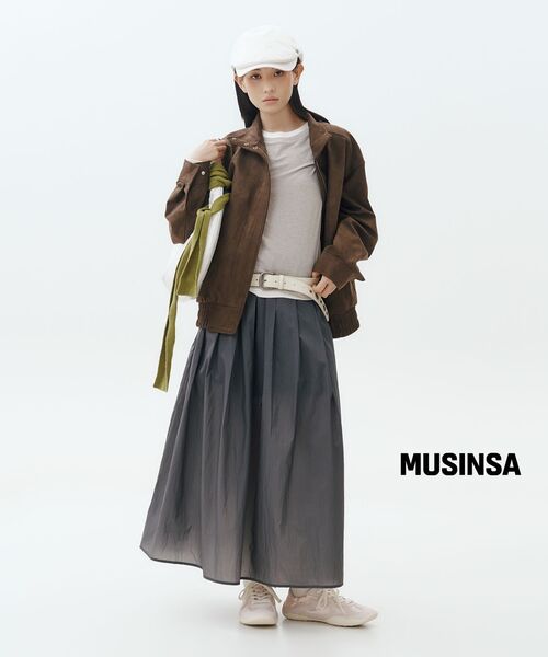 MUSINSA STANDARD WOMAN（ムシンサスタンダードウーマン）の「ウィメンズウールテンセルレイヤードスリム長袖Tシャツ[グレイッシュベージュ]（Tシャツ/カットソー・レディース・その他・X-SMALL/SMALL/MEDIUM/LARGE）」の7枚目の写真