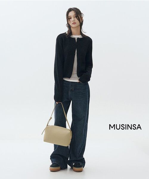 MUSINSA STANDARD WOMAN（ムシンサスタンダードウーマン）の「ウィメンズウールテンセルレイヤードスリム長袖Tシャツ[グレイッシュベージュ]（Tシャツ/カットソー・レディース・その他・X-SMALL/SMALL/MEDIUM/LARGE）」の15枚目の写真