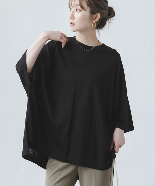 COGTHEBIGSMOKE(コグザビッグスモーク)の「《新色あり・WEB限定追加》COG THE BIGSMOKE/ DELTA デルタ T(Tシャツ/カットソー・レディース・ライトグレー/ベージュ系その他/ブラック・FREE)」の9枚目の写真