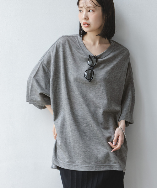 COGTHEBIGSMOKE(コグザビッグスモーク)の「《新色あり・WEB限定追加》COG THE BIGSMOKE/ DELTA デルタ T(Tシャツ/カットソー・レディース・ライトグレー/ベージュ系その他/ブラック・FREE)」の22枚目の写真
