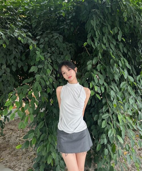 FLAREUP(フレアアップ)の「Draped Sleeveless Top (FL-135_Cloud White)(Tシャツ/カットソー・レディース・ホワイト・OS)」の14枚目の写真