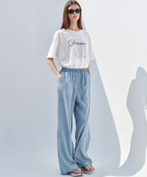 MALOUPE（マロップ）の「9153 超軽量テンセルバンディングデニム（ライトインディゴ）（デニムパンツ・レディース・その他・SMALL/MEDIUM）」の7枚目の写真