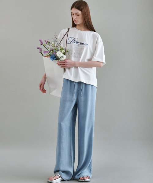 MALOUPE（マロップ）の「9153 超軽量テンセルバンディングデニム（ライトインディゴ）（デニムパンツ・レディース・その他・SMALL/MEDIUM）」の8枚目の写真