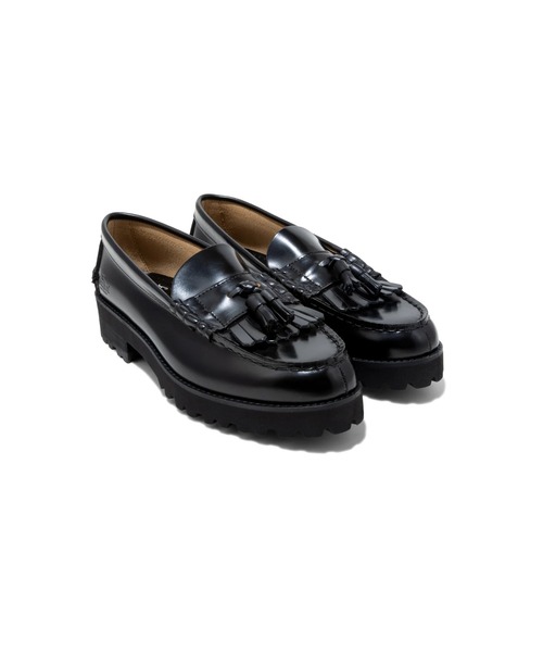 The Kenford Fineshoes（ケンフォードファインシューズ）の「TANK SOLE LOAFERS BLACK QUILT TASSEL（ローファー・メンズ・ブラック・25/25.5/26/26.5/27/28/27.5）」の6枚目の写真