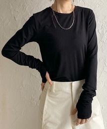UVカット 接触冷感 抗菌防臭 指穴付き サムホール 長袖ロングTシャツ カットソー