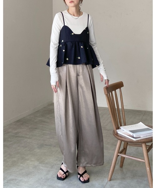 She's Closet(シーズクローゼット)の「UVカット 接触冷感 抗菌防臭 指穴付き サムホール 長袖ロングTシャツ カットソー(Tシャツ/カットソー・レディース・ブラック/ベージュ/ホワイト・FREE)」の11枚目の写真