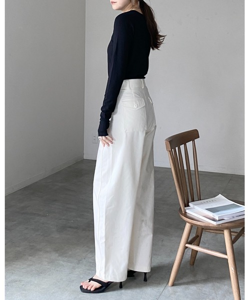 She's Closet(シーズクローゼット)の「UVカット 接触冷感 抗菌防臭 指穴付き サムホール 長袖ロングTシャツ カットソー(Tシャツ/カットソー・レディース・ブラック/ベージュ/ホワイト・FREE)」の14枚目の写真