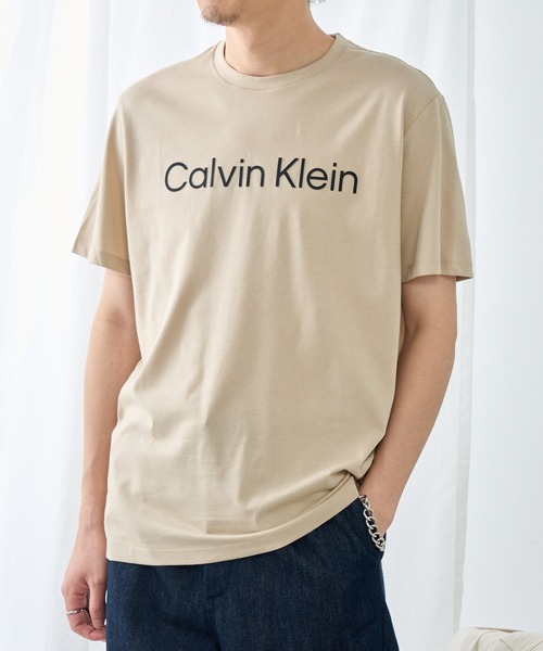 Calvin Klein(カルバン・クライン)の「【Calvin Klein】40BC840 Tシャツ(Tシャツ/カットソー・メンズ・ベージュ/オリーブ・XL/L/M/S)」の2枚目の写真
