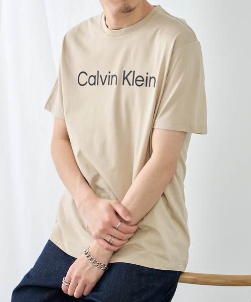 Calvin Klein(カルバン・クライン)の「【Calvin Klein】40BC840 Tシャツ(Tシャツ/カットソー・メンズ・ベージュ/オリーブ・XL/L/M/S)」の4枚目の写真