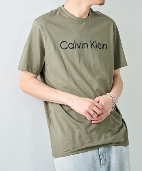 Calvin Klein(カルバン・クライン)の「【Calvin Klein】40BC840 Tシャツ(Tシャツ/カットソー・メンズ・ベージュ/オリーブ・XL/L/M/S)」の12枚目の写真