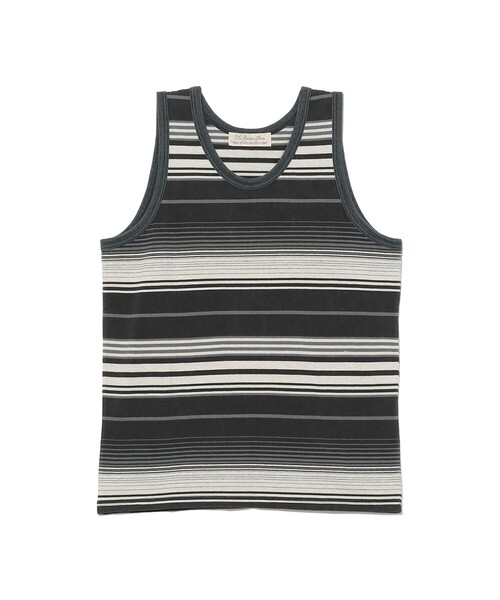 REMI RELIEF(レミレリーフ)の「【別注】REMI RELIEF / Tank Top Siripe(タンクトップ・メンズ・ブラック系その他4/インディゴブルー・SMALL/LARGE/X-LARGE/MEDIUM)」の3枚目の写真