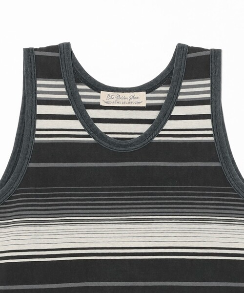 REMI RELIEF(レミレリーフ)の「【別注】REMI RELIEF / Tank Top Siripe(タンクトップ・メンズ・ブラック系その他4/インディゴブルー・SMALL/LARGE/X-LARGE/MEDIUM)」の4枚目の写真