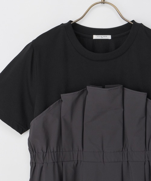 Honeys(ハニーズ)の「【ハニさら・接触冷感・UVカット】ドッキングトップス(Tシャツ/カットソー・レディース・ブラック/ブラウン/スミクロ/ベージュ・L/LL/M/S)」の16枚目の写真