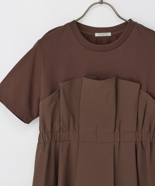 Honeys(ハニーズ)の「【ハニさら・接触冷感・UVカット】ドッキングトップス(Tシャツ/カットソー・レディース・ブラック/ブラウン/スミクロ/ベージュ・L/LL/M/S)」の18枚目の写真