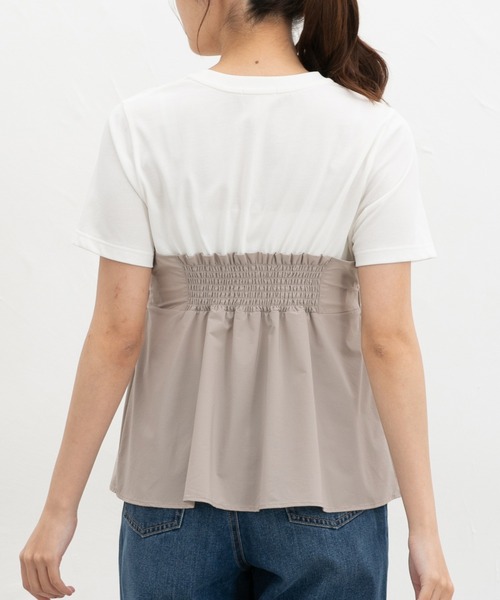 Honeys(ハニーズ)の「【ハニさら・接触冷感・UVカット】ドッキングトップス(Tシャツ/カットソー・レディース・ブラック/ブラウン/スミクロ/ベージュ・L/LL/M/S)」の22枚目の写真