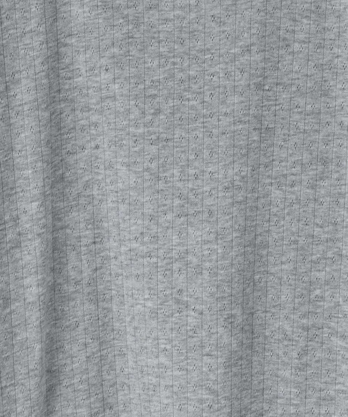 LOWRYS FARM(ローリーズファーム)の「パターンメッシュT 710514(Tシャツ/カットソー・レディース・ホワイト/ブラック/グレー・FREE)」の7枚目の写真