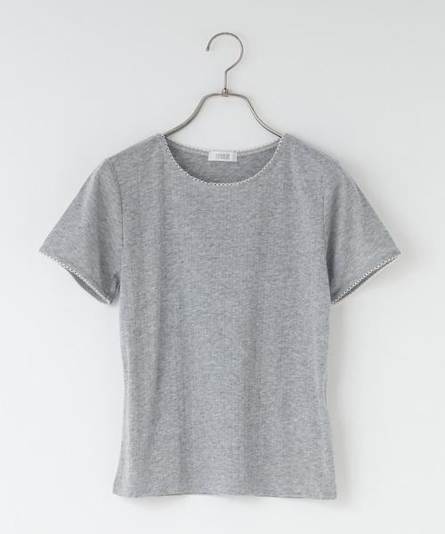 LOWRYS FARM(ローリーズファーム)の「パターンメッシュT 710514(Tシャツ/カットソー・レディース・ホワイト/ブラック/グレー・FREE)」の21枚目の写真