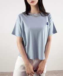 【ツルさらでお肌にやさしい綿100%素材】C100 ひんやりタッチ ワンポイント 短丈 ボックスT