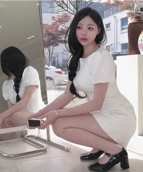 SALT AND CHOCOLATE(ソルトアンドチョコレート)の「ルナスクエアパンプス412611002(6cm)(パンプス・レディース・ブラック・22.5cm/23.5cm/23cm/24.5cm/24cm/25cm)」の5枚目の写真