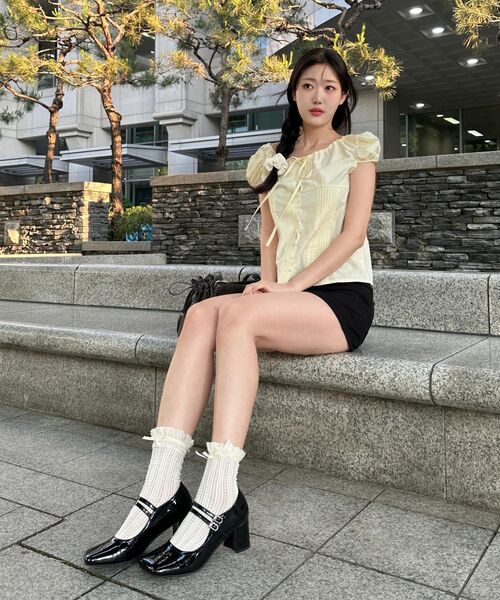 SALT AND CHOCOLATE(ソルトアンドチョコレート)の「ルナスクエアパンプス412611002(6cm)(パンプス・レディース・ブラック・22.5cm/23.5cm/23cm/24.5cm/24cm/25cm)」の10枚目の写真