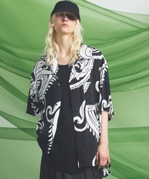 MAISON SPECIAL（メゾンスペシャル）の「《UNISEX》【Italian Dead Stock Fabric】Prime-Over Open Collar Various Patterns Short Sleeve Shirt 【イタリアンデッドストックファブリック】プライムオーバーオープンカラーヴェリアスパターンショートスリーブシャツ【MAISON SPECIAL メゾンスペシャル】（シャツ/ブラウス）」
