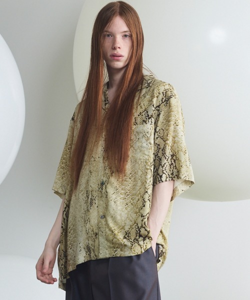 UNISEX》【Italian Dead Stock Fabric】Prime-Over Open Collar